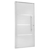 Porta De Aluminio Lambril Pivotante 220x90cm Com Puxador Topsul Branco