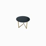 Mesa De Centro Jade Base De Aço Tampo Mdf Decorativa Moderna