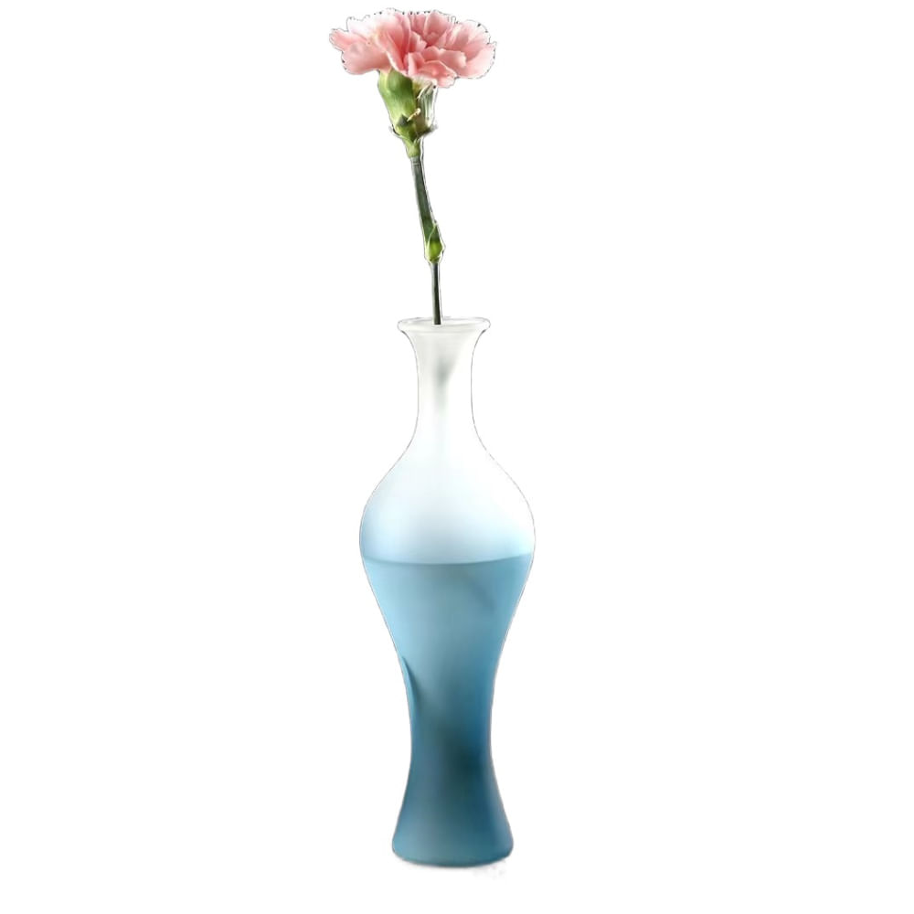 Flor De Gradiente Fosco Ware Ware Vaso De Vidro Artesanal, Alto