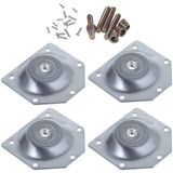 4pcs Placas De Montagem De Cotovelo Para Pernas De Móveis Pernas De Sofá Pernas De Mesa Fixação De Placas Com Parafusos Pendurados De 5/16 P