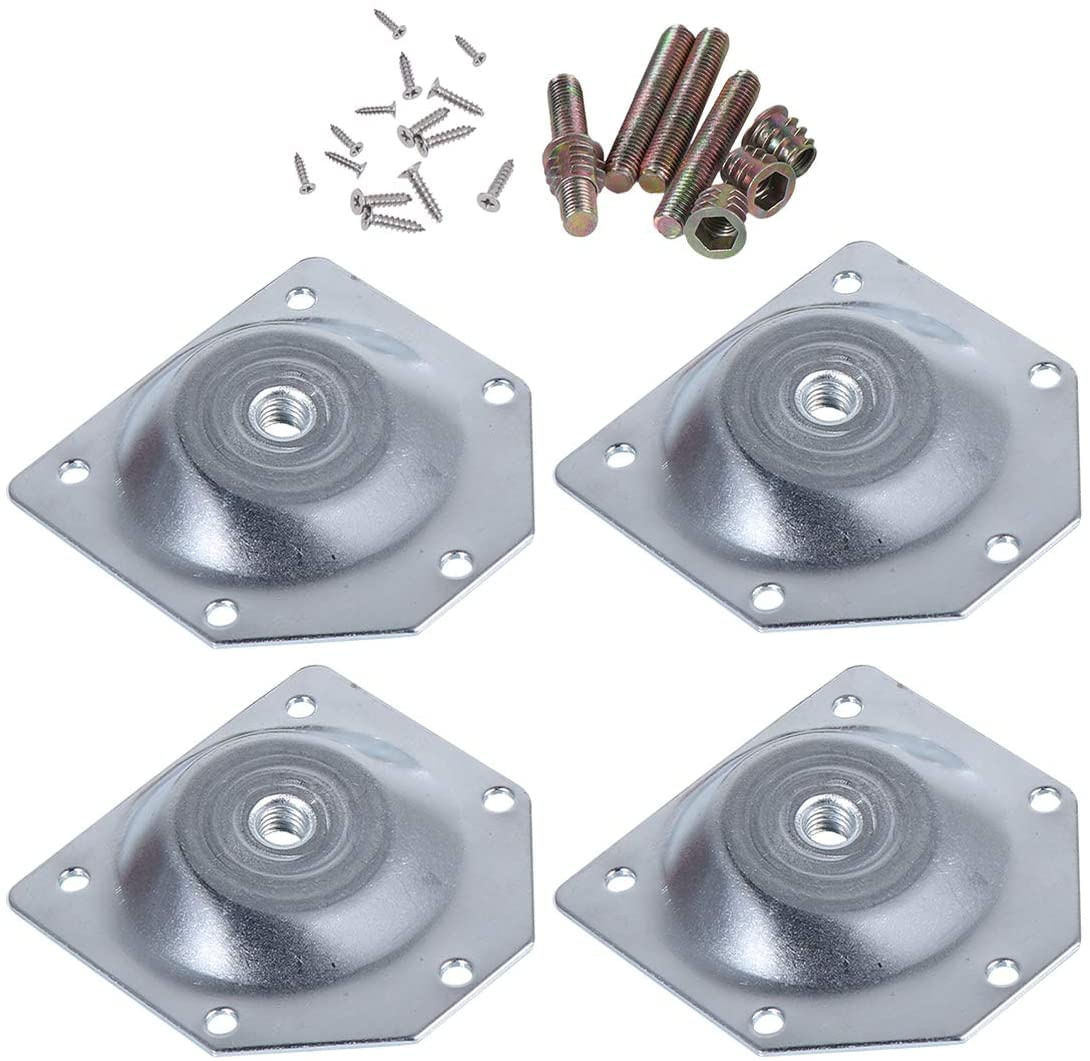 4pcs Placas De Montagem De Cotovelo Para Pernas De Móveis Pernas De Sofá Pernas De Mesa Fixação De Placas Com Parafusos Pendurados De 5/16 P