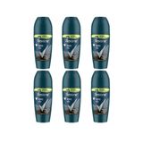Desodorante Roll-on Rexona 50ml Masculino Invisible - 6un