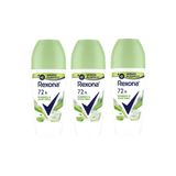 Desodorante Roll-on Rexona 50ml Feminino Bamboo - Kit C/3un