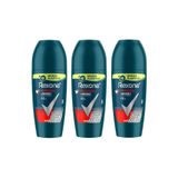 Desodorante Roll-on Rexona 50ml Masc Antibac Invisib - 3un
