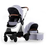 Carrinho De Bebe Com Berco Portatil Removivel E Assento Reversivel, Mompush, Lilas