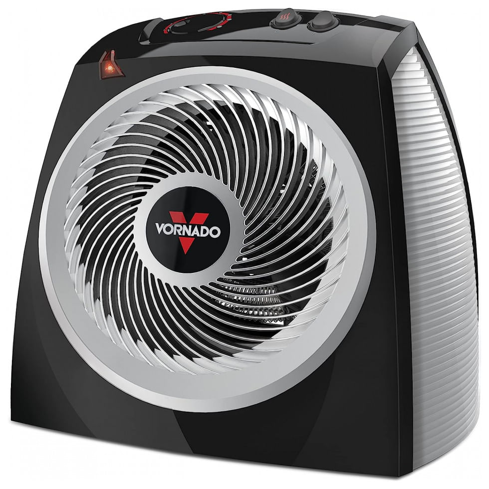 Aquecedor Elétrico Com Termostato Ajustável E 2 Configuração De Aquecimento, 110v Vornado Vh10, Preto