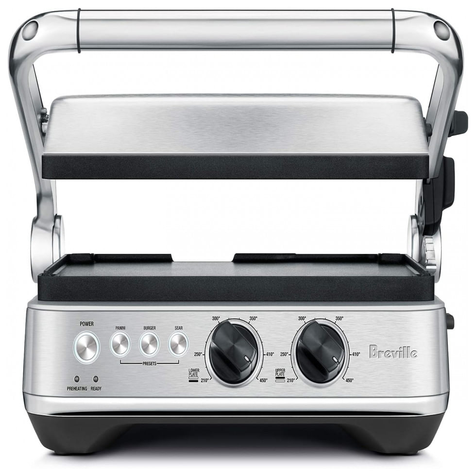 Sanduicheira Grill Antiaderente Breville Bgr700bss Aco Inoxidavel, 1800w 110v Prata