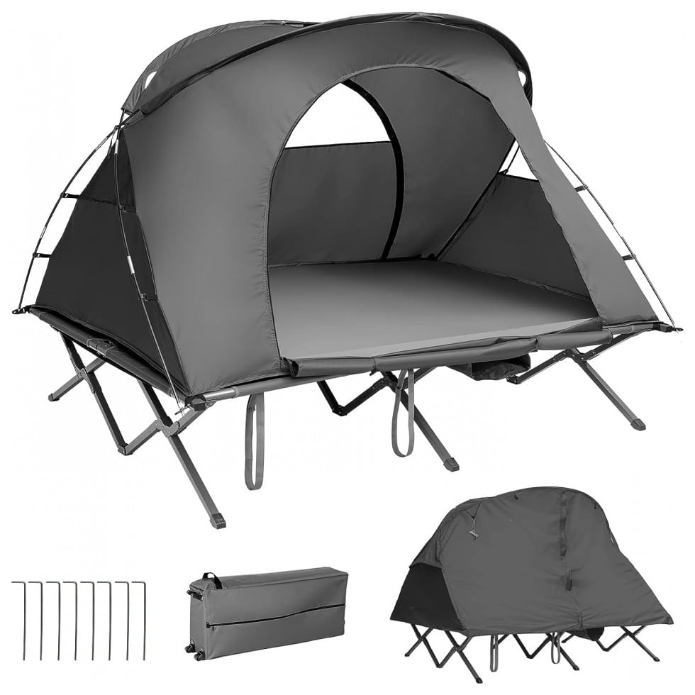 Barraca Suspensa Portatil Para Acampamento, Camping, Tangkula 10152tent, Cinza