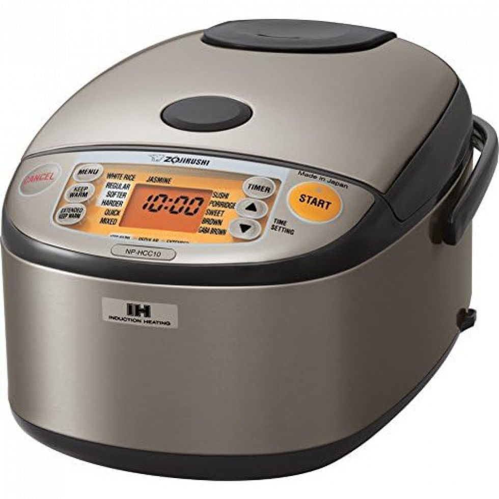 Panela De Arroz Eletrica Ate 5 Xicaras Nao Cozidas Com Funcao De Aquecer, 110v 1230w Zojirushi Np Hcc10xh, Cinza Escuro