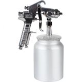 Pistola De Pintura Pulverizadora 2 600ml Em Aco Inoxidavel, Gedu Gaoa103 2, Prateado