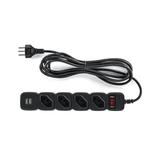 Protetor Eletrônico 4 Tomadas 2 Usb Epe 204 Usb+ 3 Metros Preto Intelbras