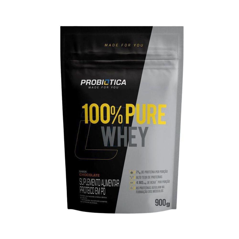 Suplemento Em Pó Probiótica 100% Pure Whey Refil  900g  Chocolate