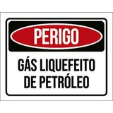 Kit 10 Placas Perigo Gás Liquefeito Petróleo 36x46