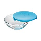 Tigela Vidro Tampa Azul 160ml 1 Peça Casambiente