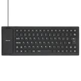 Teclado Dobravel Emborrachado Resistente Agua Usb Preto
