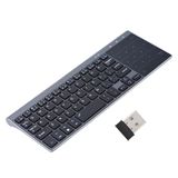 Teclado Sem Fio Zerone Mc-41ag 2,4 Ghz Com Touchpad Preto