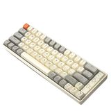 Teclado Mecânico Gamer Bluetooth Goojodoq Branco E Marrom