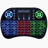 Mini Teclado Com Touchpad Wireless Led 2.4g Iluminado