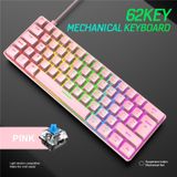 Ziyoulang T60 Teclado Mecânico 62-key Rgb Backlight Nkro