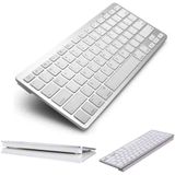 Teclado Bluetooth Para Pc Tablet E Smartphone Sem Fio Branco