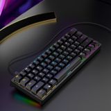 Teclado Com Fio G101 61 Tecla O Eixo Verde Luminoso Rgb Cool