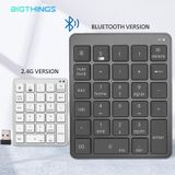 Teclado Numérico 2 4g Wireless Portable Bluetooth Plastic Case