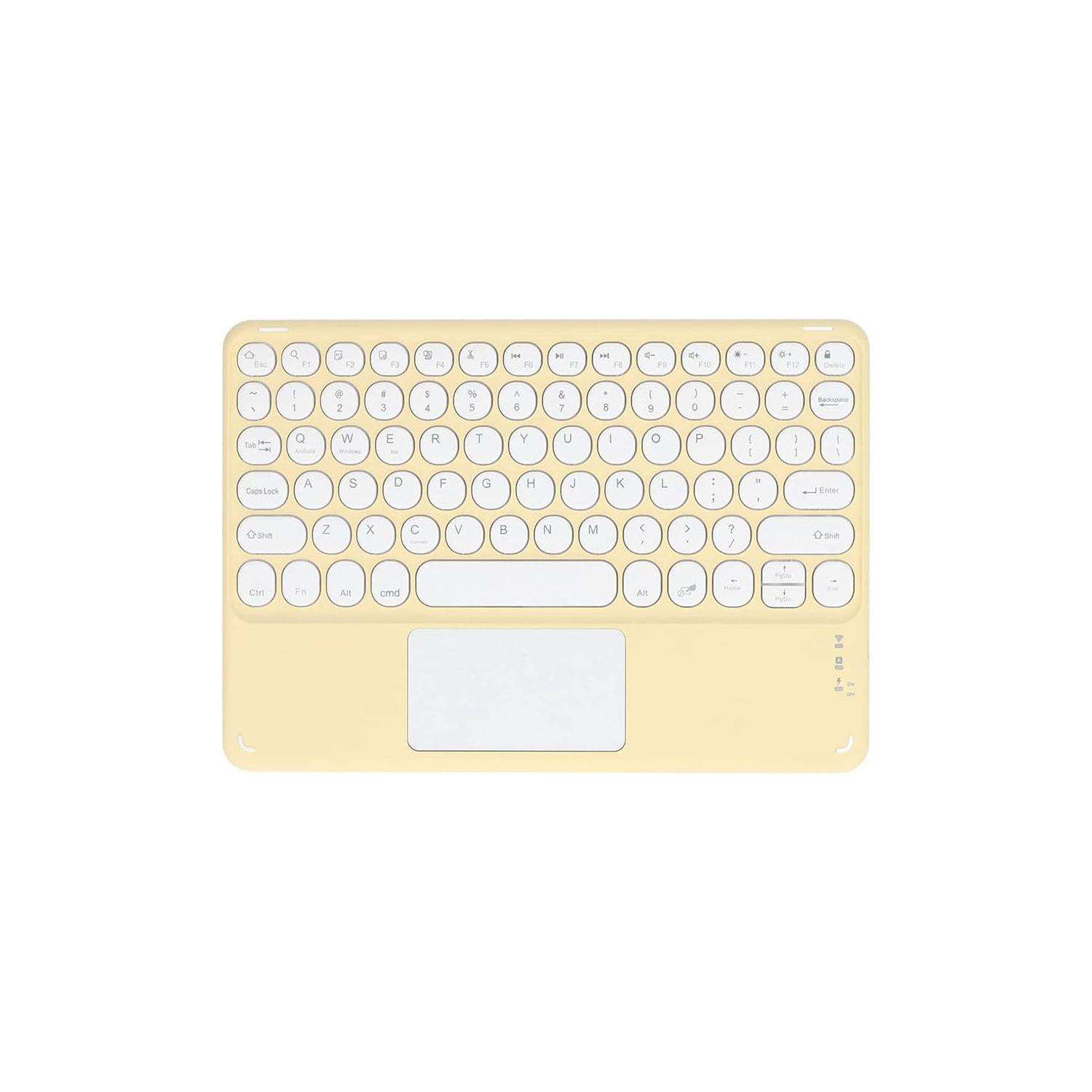 Teclado Sem Fio Excelente Design Recarregável Amarelo