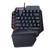 Teclado Mecânico De Uma Mão Com 35 Teclas Retroiluminado Com Rgb Blue Swit
