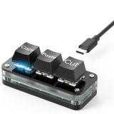 Teclado Para Jogos Brimford Usb Mini De 3 Teclas Mecânico Preto