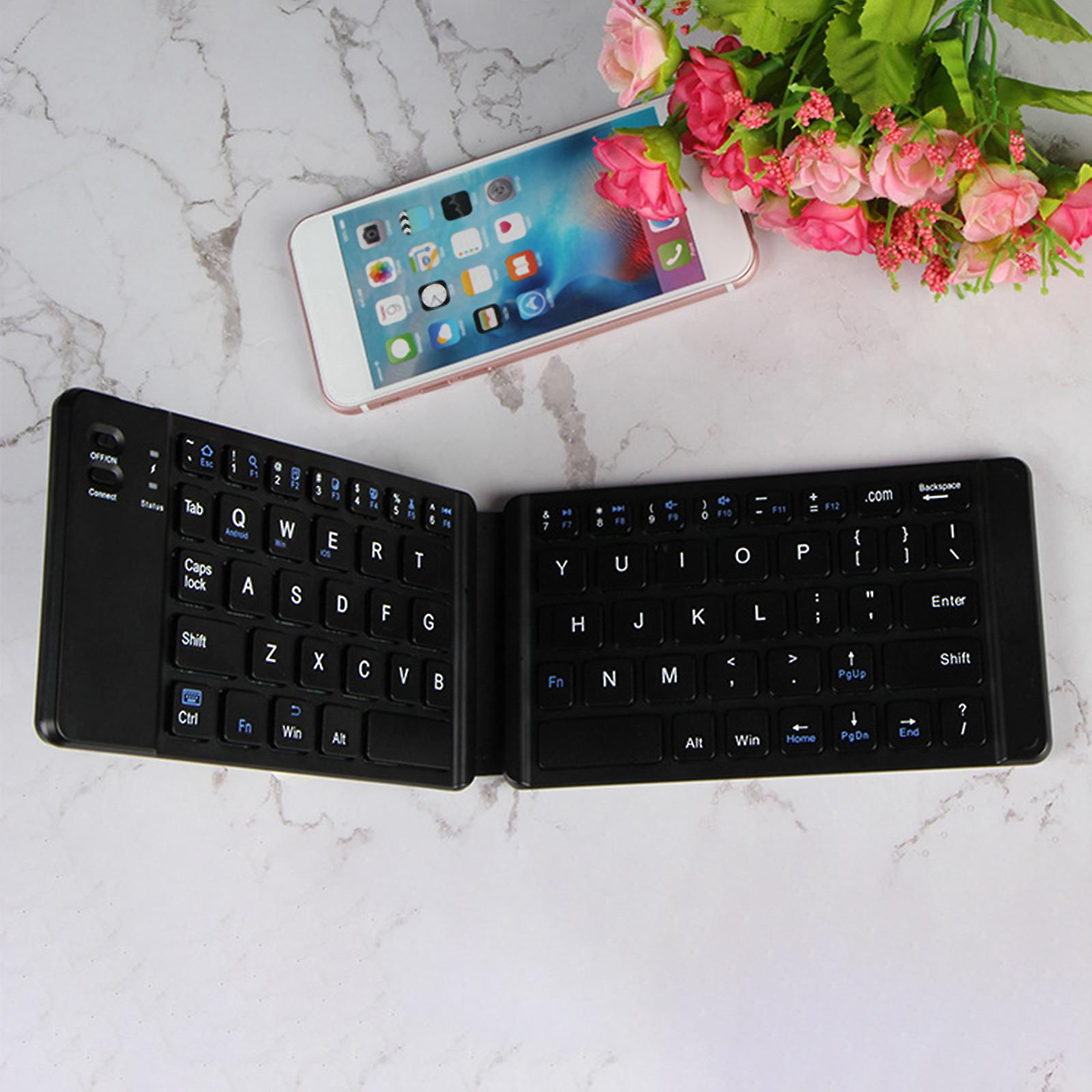 Teclado Bluetooth Dobrável Teclado Sem Fio Portátil Mini Bt Para Android Windows Pc Tablet