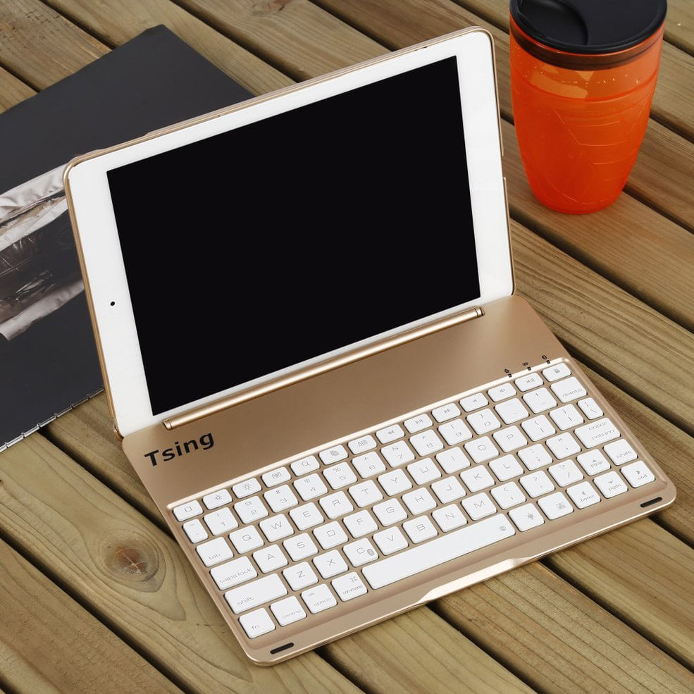 Teclado Sem Fio Para Ipad Keyboard Air 2 Gold Wireless Alum