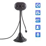 Webcam Usb 2.0 De 5,0 Megapixels Sem Driver Com Microfone E 4 Leds