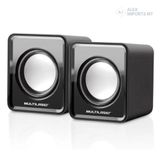 Caixa De Som Mini Multilaser 2.0 Canais 3w Rms Usb Preto