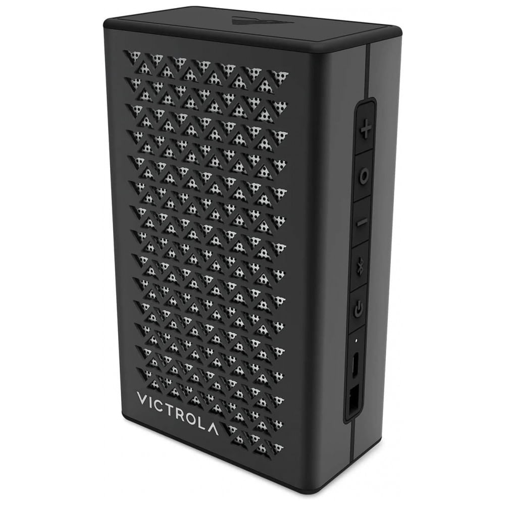 Caixa De Som Bluetooth Portátil Ip67, Bateria De 12 Horas E Emparelhamento Fácil, Victrola, Preta