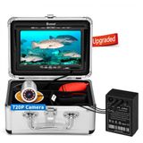 Camera De Pesca Subaquatica Portatil A Prova D Com Monitor 1024x600 Ips E Luzes Infravermelhas, Cabo 15 M, Eyoyo, Prateado