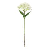 Flor Hortência Artificial Branca E Folhagens Haste 60cm - Vivaflor Decor