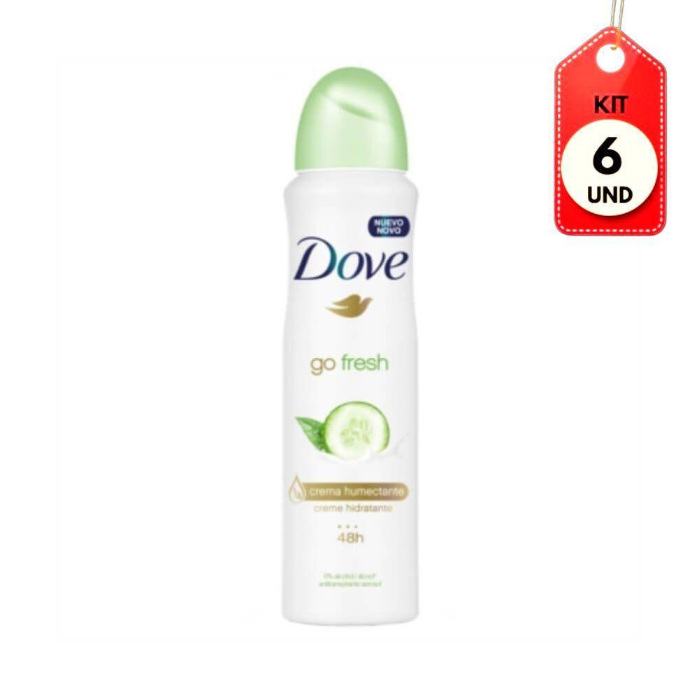 Kit C/06 Dove Go Fresh Desodorante Aerosol Feminino 89g