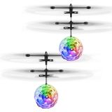 2 Pacote De Brinquedos De Bola Voadora Mini Helicóptero Drone Bola Voadora