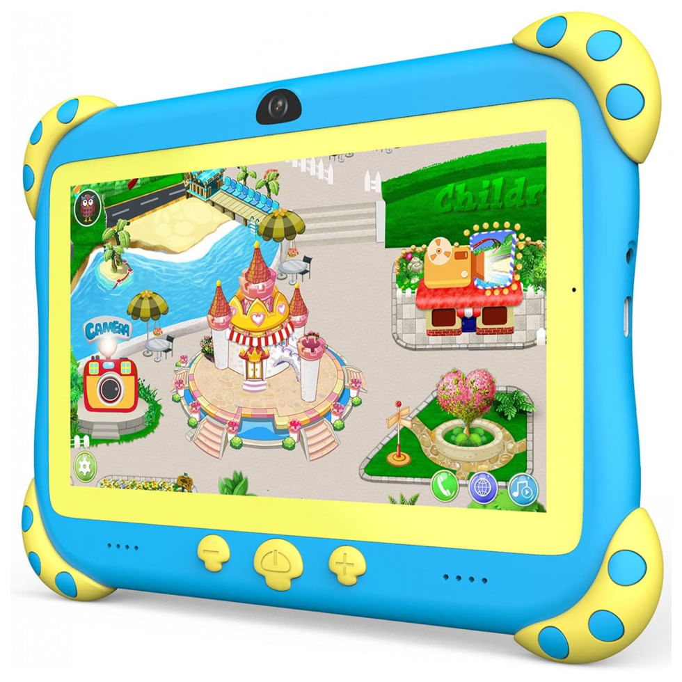 Tablet Infantil 7 Educativo Com Controle De Pais, Wifi E Camera Dupla, Android 10 32gb Ram, Yinoche, Azul