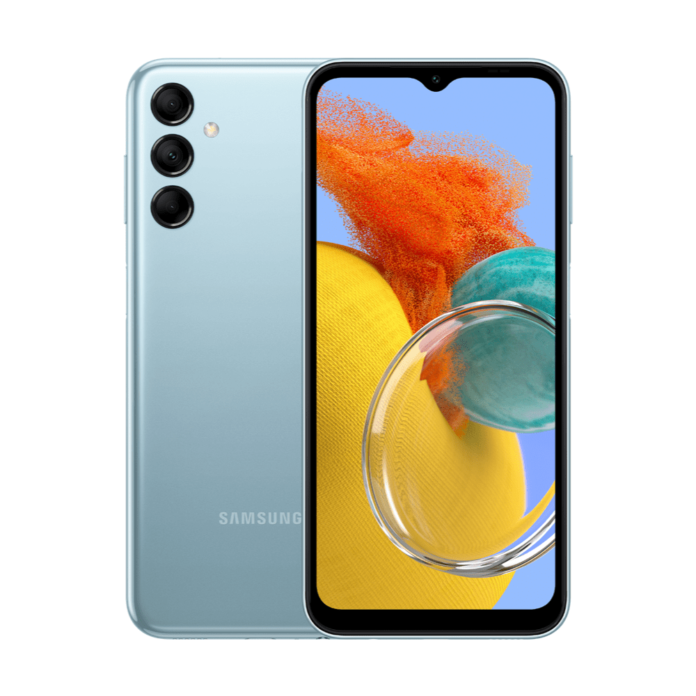 Celular Samsung Galaxy M14 5g, 128gb, 4gb Ram, Tela Infinita De 6.6 Dual Chip Azul