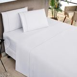 Jogo De Cama Casal Elegance 180 Fios 04 Peças - Branco