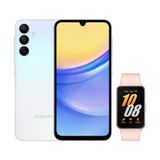 Celular Samsung A15 5G (128GB) - Azul Claro + Galaxy Fit3 - Rosê