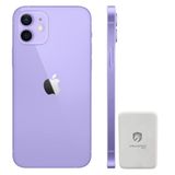 Celular iPhone 12 Roxo 128GB Apple Vitrine/Seminovo com Powerbank Magnético
