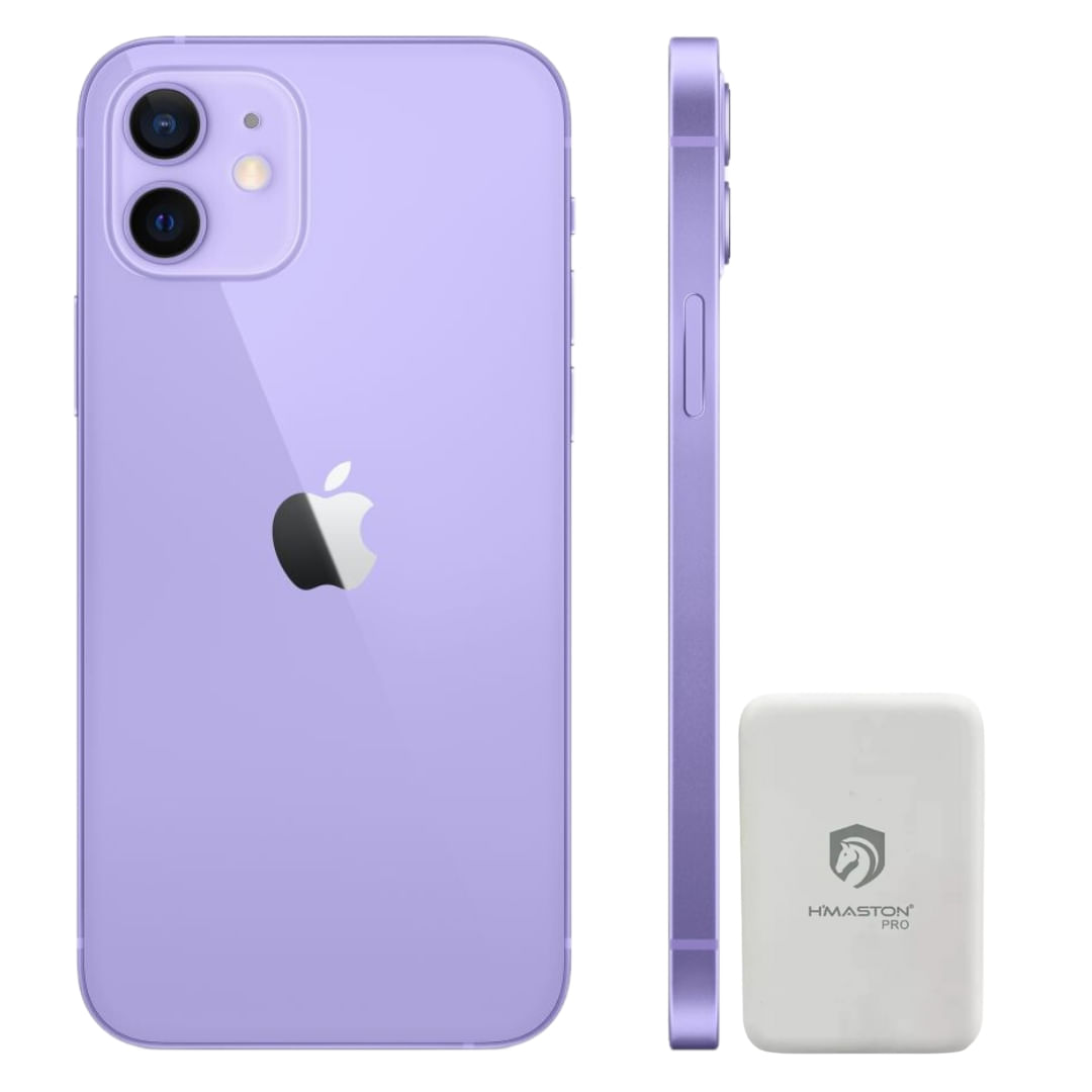 Celular Iphone 12 Roxo 128gb Apple Vitrine/seminovo Com Powerbank Magnetico