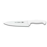 FACA PARA CARNE 8 PROFISSIONAL BRANCO LAMINA DE ACO INOX E CABO DE POLIPROPILENO TRAMONTINA