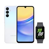 Celular Samsung A15 5G (128GB) - Azul Claro + Galaxy Fit3 - Grafite