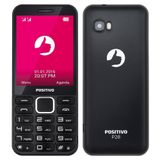 Celular Positivo P28 Dual Chip, Preto, Tela 2.8&quot;, Bluetooth, Câmera Vga Com Flash, 32mb