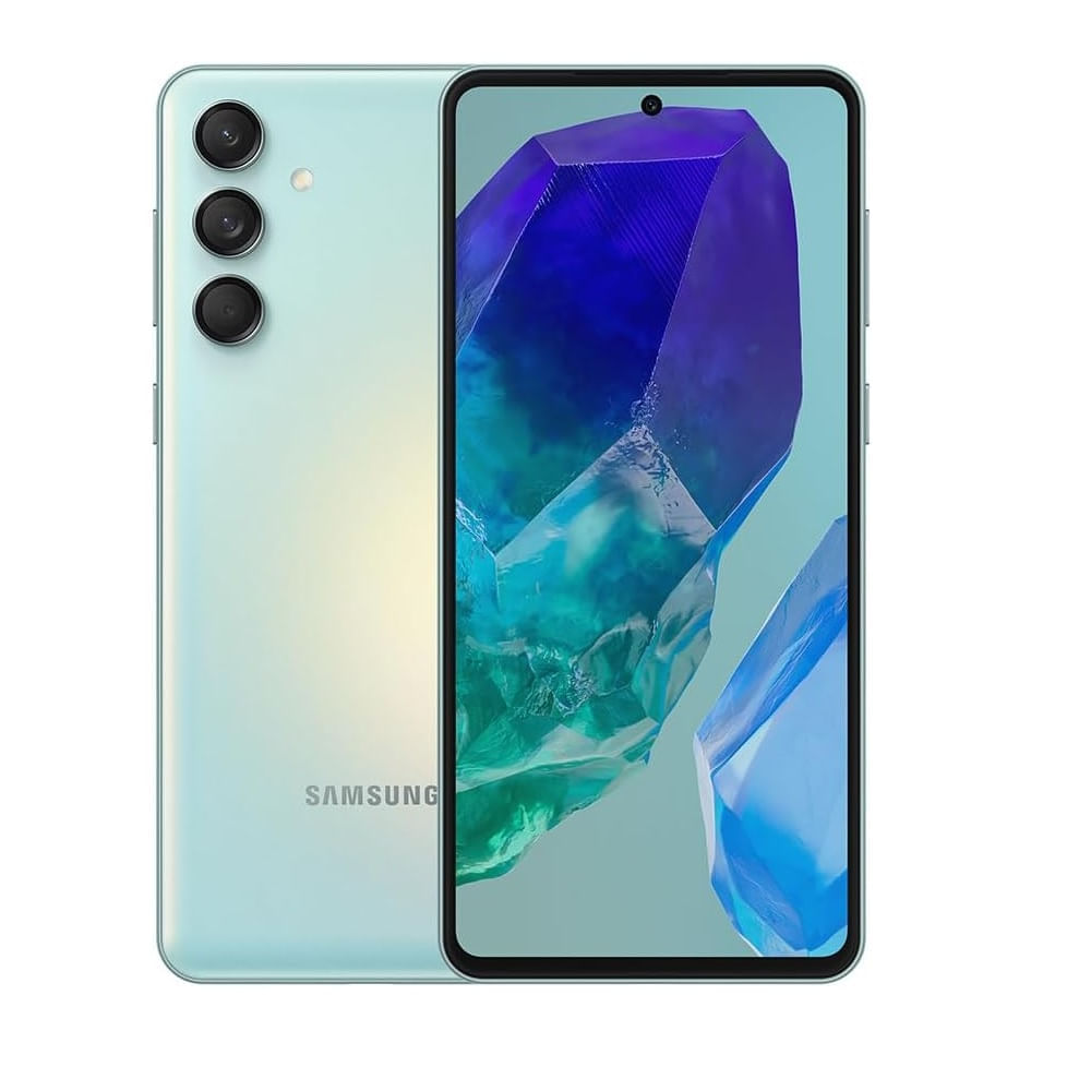 Smartphone Samsung Galaxy M55 5g 256gb 8gb Ram Câmera Tripla De 50mp + 8mp + 2mp + Selfie 50mp Tela 6,7&quot; - Verde Claro