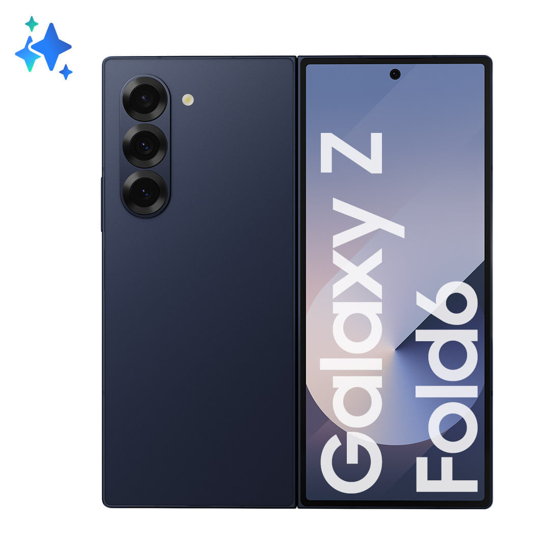 Celular Samsung Galaxy Z Fold6 5g, 512gb, 12gb Ram, Tela 7.6 polegadas + 6.3 poelgadas, Câm. Traseira 50+12+10mp, Frontal 10+4mp - Azul