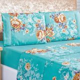 Jogo De Cama Estampado Micropercal 200 Fios Naturale Casal 04 Peças - Jasmine